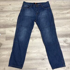 HB Huxlay Bros Motorcycle Jeans Mens 40x34 Blue Denim w/ Kevlar Stretch Lining